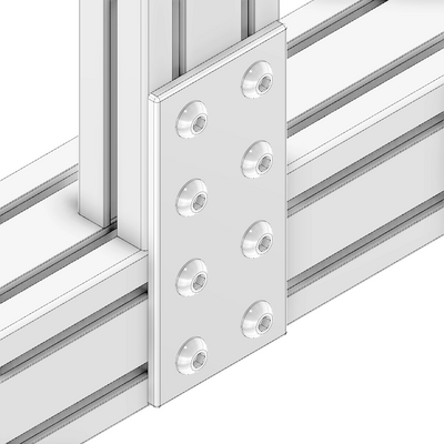 41-140-1 MODULAR SOLUTIONS ALUMINUM CONNECTING PLATE<br>90MM X 180MM FLAT W/HARDWARE